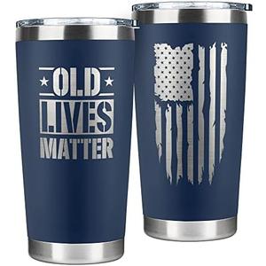 KATLADIZ Gifts for Men - Fathers Day Gift for Dad, Grandpa, Uncle, Husband - Anniversary, Birthday, Christmas Gifts for Men, Him - Funny Mens Gift Ideas Unique - 20 Oz Stainless Steel Navy Tumbler