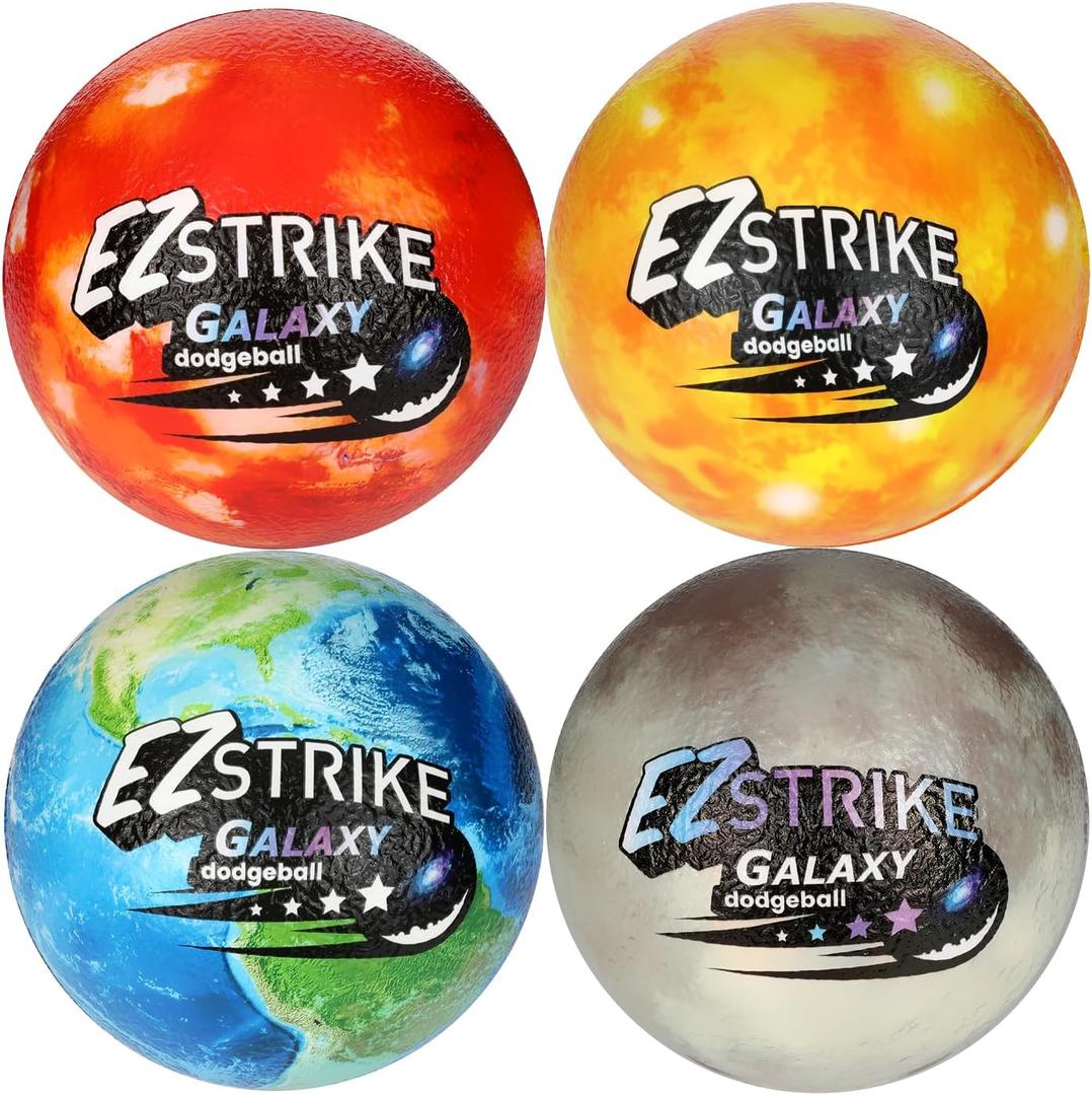 Dodgeballs, Foam Playground Ball Set, 6 Dodge Balls Kick Ball for Kids&Adults, Hand Ball for Outdoor&Indoor with Mesh Storage Bag