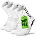 Lux Dual Grip Socks - 2-Pack Soccer Grip Socks for Men & Women with GripArray Performance & Comfort - Anti-Slip for Soccer