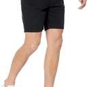 Amazon Essentials Men's Straight-Fit 7" Inseam Stretch 5-Pocket Shorts (Black)