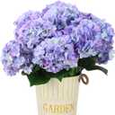Hotop 12 Pieces Spring Artificial Hydrangea for Wedding Faux Fake Silk Hydrangea Flowers with Stems for Birthday DIY Bouquet Home Decorations Flower Arrangement Supplies(Blue Violet)