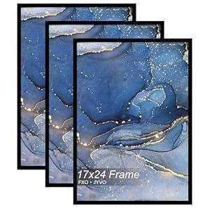 17x24 Picture Frame Set of 3 for Photo Poster Horizontally/Vertically
