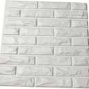 Art3d 19.7" x 19.7" (Pack of 12) Wall Panel Brick, White