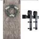 SMARTSTANDARD 6.8FT Barn Door Hardware Kit, Sliding Barn Door Track -Smoothly and Quietly -Easy to Install -Includes Step-by-Step Installation Instruction Fit 40" Wide Door Panel (J Shape Hanger)