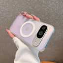 Magnetic for Google Pixel 9/ 9Pro Case Women, [Compatible with MagSafe], [Holographic Iridescent Color Changing Effect] Fashion Slim Cute and Unique Matt Protective Phone Cover for Pixel 9/ 9 Pro