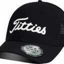 Bamveio Tittiess Golf Hats for Men Women,Funny Titties Golf Gifts Baseball Cap for Adults Humor,Black 2 (Black)