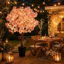 FSOHOI Artificial Cherry Blossom Tree 7FT, Pink Large Fake Plants Indoor