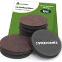 Furniture Sliders for Hardwood Floors 8 PCS - 4 3/4 inch Sliders for Moving Furniture  Felt Furniture Pads for Hardwood Floors Brown