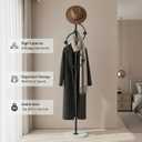 Musical Note Coat Rack Freestanding, 1.0mm Thickened Iron, 8 Smooth Round Hooks, Modern Unique Design, Space-Saving Entryway