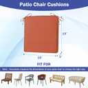 IASEAHK Patio Chair Cushions, 19" x 19" x 3" Outdoor Chair Cushions Set of 4, Waterproof Outdoor Cushions for Patio Furniture, Outdoors Seat Cushions Set of 4 with Handle and Ties, Spice