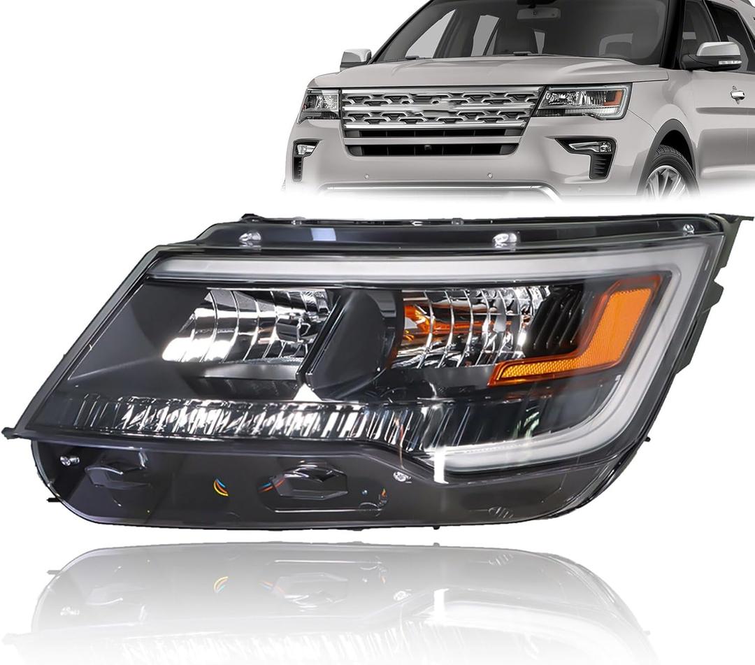 munirater Headlamp Headlight Assembly Replacement for Explorer 2016 2017 2018 with DRL Left Side FB5Z13008AD munirater Headlamp Headlight Assembly Replacement for Explorer 2016 2017 2018 with DRL Left Side FB5Z13008AD