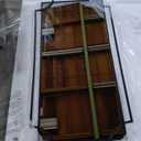 55'' x 28'' Large Modern Rectangular Wall Mirror, Black Frame with Scalloped Design, Living Room, Entryway, Bathroom Decor