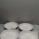 MALACASA 10" Large Pasta Bowls, 56 OZ White Salad Bowls Soup Bowls, Porcelain Serving Bowls Set of 4, Large Kitchen Bowl Plates Pasta Plates, Microwave & Dishwasher Safe, Series REGULAR