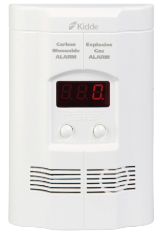 Kidde Carbon Monoxide Detector, Propane, Natural, Methane, & Explosive Gas Alarm, Plug-In Wall with 9-Volt Battery Backup, Digital LED Display