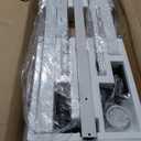 SMUG Standing Desk, Adjustable Height Electric Sit Stand Up Down Computer Table, 40x24 Inch Ergonomic Rising Modern Lift Motorized Gaming Desktop Workstation for Work Home Office, White