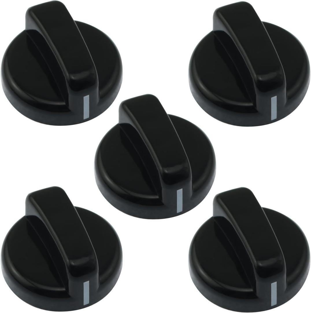 5PCS Gas Cooker Tabletop Knob Ignition D-Shaped Stem Lighter Universal Switch Plastic for Patio Heater Gas Fireplace BBQ Replacement Parts