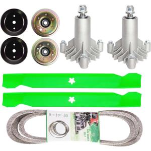 Deck Rebuild Kit for A YP C raftsman 42 Inch LT1000 LT2000 Riding Mower (2) 130794 Spindle (2) Blade 134149 (1) 144959 95 1/2 Inch Belt and Pulleys 2 153535 Deck Idler 1 173438 Idler 1 173437 Idler