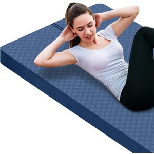 Nuveti Large Exercise Mat - 15mm/20mm/30mm Thick Yoga Mat | Workout Mat for Fitness, Yoga, Pilates, Stretching & Floor Exercises for Women & Men with Free Carrying Bag