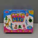 Funtopia Beads for Crafts, Pony Beads Keychain Making Kit, Bead Pets Art Crafts for Kids Beginners, Birthday Party DIY Craft for Girls Boys (1500 Bead, 30 Designs)