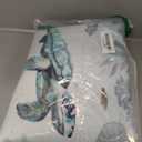 Sea Turtle Bath Rugs for Bathroom, Teal Blue Ocean Beach Coastal Funny Animal Nautical Starfish Fish Non Slip Flannel Bathroom Rug, Dry Fast Water Absorbent Bath Mats, 17x29 Inch (Boho)