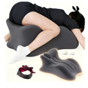 Large Body Pillow,  27°Angle Perfect Position Ergonomic Contoured Support, Multi-Functional Memory Foam Wedge Back Support, Prone Pillow for Sleeping, Reading, Massage