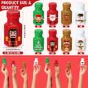 Zomiboo 48 Pcs Christmas Party Favors Bubble Wands Bulk Xmas Mini Bubbles Bottles Christmas Bubble Toys for Kids Classroom Prizes Gift Goodie Bags Fillers Holiday Birthday Party Supplies (Red)