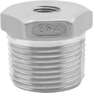 Joywayus Stainless Steel Hex Head Bushing Reducer Pipe Fitting 3/4 NPT Male 1/8 NPT Female
