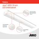 Juno UCES 18 Inch LED Under Cabinet Lighting, LED Kitchen Cabinet Light Fixture Hardwired, Dimmable, Damp Rated, Selectable Soft, Warm, Neutral, Cool, Daylight White Light (UCES 18IN SWW5 90CRI WH M6)