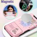 Buleens for Moto G Power 2025 Case - for Motorola Moto G Play 2025 Case Cute Designed with Ring Stand & Camera Cover Women Girl Aesthetic Kawaii Girly Flower Castle Phone Cover Compatible with Magsafe