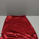 Women's Satin High Waisted Side Split Maxi Skirt Elastic Waistband Long Silk Skirts A-Line Skirts for Women (Wine Red)