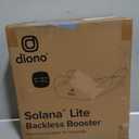Diono Solana Lite Backless Booster Car Seat, Lightweight & Portable for Travel, Machine Washable Covers, 40-100 lbs, Black Storm
