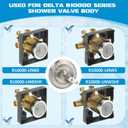 Replacement for Delta Classic 13 Series Single-Function Trim Kit T13010 Shower Handle for Delta R10000 Series Shower Valve Used for Shower Faucet Systems Brushed Nickel (Cartridge included)