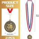Ecally 21 Pcs Flag Football Medals 2'' Football Award Medals with Neck Ribbons Cheer Sport Team Trophy for Students Competition Party Participation Winner Prize Gift Favors