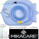 Enema Bag Kit Clear Non-Toxic Silicone. for Coffee and Water Colon Cleanse. 6 Foot Long Hose, BPA and Phthalates Free, 6 Tips 4 Quart