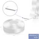 2 x Double Sided Tape Heavy Duty, Clear Nano Tape, 0.8'' x 120'' Two Sided Mounting Adhesive for Walls Posters Carpet, Removable Space Gel Strip, 1/12" Thick