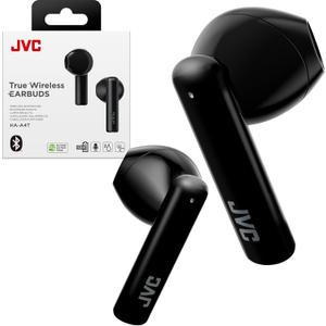 JVC Lightweight True Wireless Earbuds with 12mm Driver Unit, Bluetooth 5.1, Single use, IPX4, Long Battery Life (up to 30 Hours) - HAA4TB (Black) (Small)