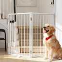Snagle Paw Freestanding Dog Gate, 40" W x 36" H, 2-Panel, White