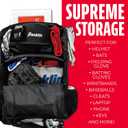 Franklin Sports Baseball + Softball Backpacks - MLB + USA Softball Equipment Bags for Baseball + Fastpitch Softball - Youth + Adult Batpacks for Bats, Gloves, Helmets, Cleats + More - Multiple Colors, One Size