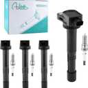 Set of 4 UF602 Ignition Coil Pack & 97390 Spark Plugs (2.4L L4 Only) For Honda Accord 2008-2012,CR-V 2010-2014,Civic 2012-2015,Crosstour 2012-2015,for Acura ILX 2013-2015,TSX 2009-2014 5C1719