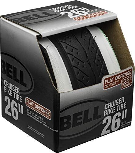 Amazon.com : Bell 7091024 Whitewall Flat Defense Cruiser Bike Tire, 26" x 1.75-2.25", Whitewall : Sports & Outdoors