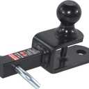 864031 3 in 1 ATV/UTV Trailer Hitch Towing Ball Mount with 2 inch Trailer Ball, Fits 1-1/4 inch Hitch Receiver (1-1/4 inch receiver)
