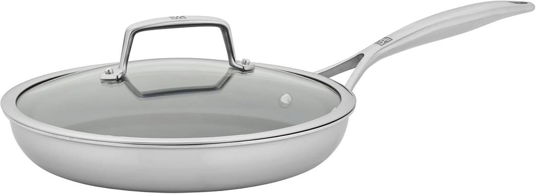 ZWILLING Energy Plus 10-inch Stainless Steel Ceramic Nonstick Fry Pan with Lid