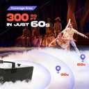 Low Lying Fog Machine with Remote Fast Heating Easy Opertative Dry Ice Compatible for Stage Halloween Wedding Escape Room Effects