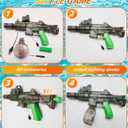 Electric Water Gun with Light Up, Modular Battery Easy Assembly for Kids, Water Toy for Summer Outdoor Swimming Pool (Blue)