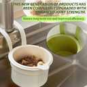 New Upgrade,2025 New Faucet Hanging Strainer,Kitchen Sink Drain Strainer,Sink Strainer Basket,Press Automatic Dumping Kitchen Draining Basket,Easy to Install, Fine Mesh (Green)