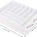 Extra Large and High Drawer Organizer, 2 Tier Smart Expandable Desk Organizer, Multi Level Junk Drawer Organizer for Makeup, Jewelry, Desk, Office Drawers (White)