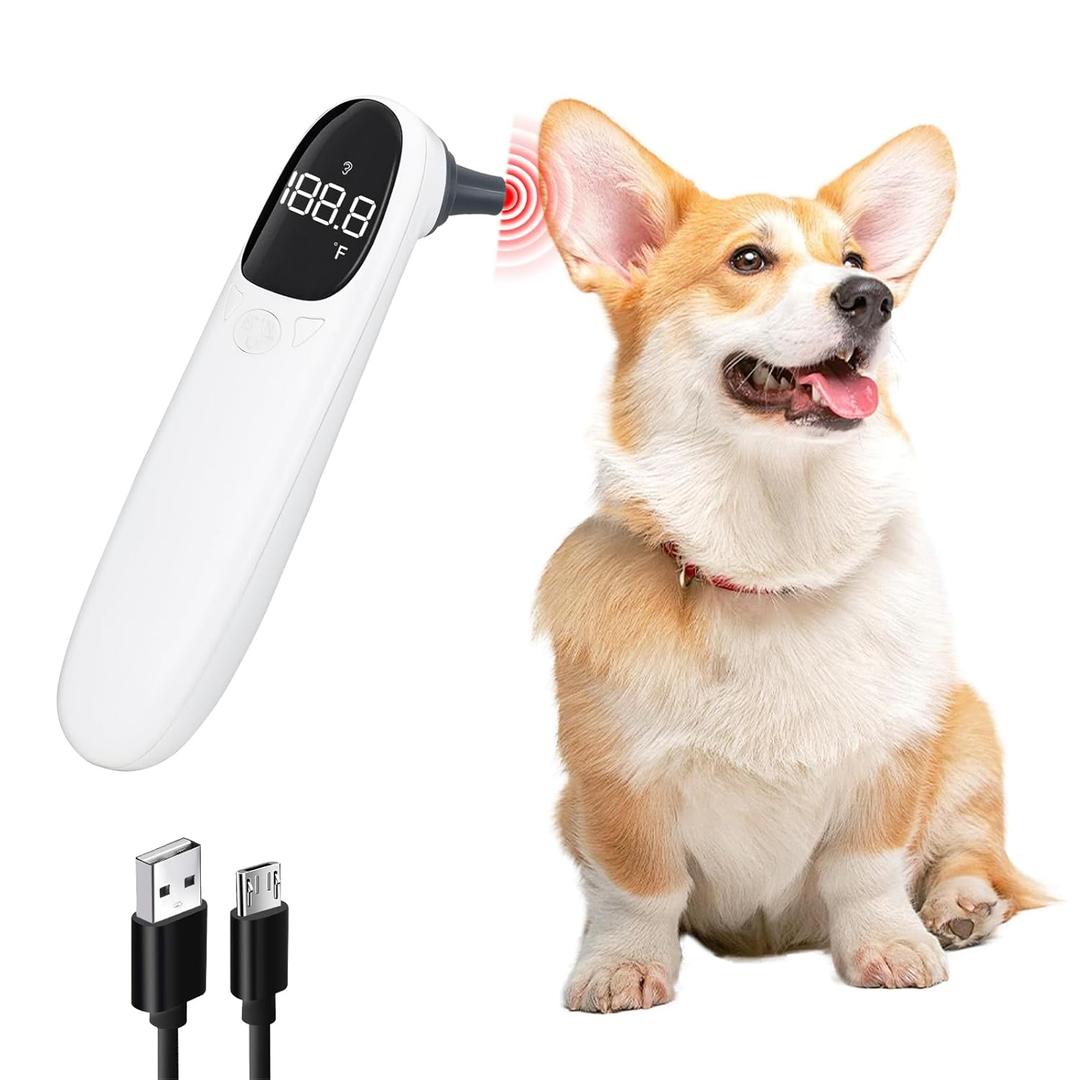 Cat and Dog Ear Temperature Monitor, Pet Only Thermometer, Dogs or Cats Ear Temperature Monitor, Dog and Cat Ear Care Supply, Take Pet Temperature Tool.
