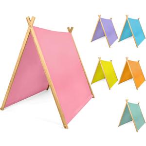 6 Pack Teepee Tents Bulk, Sleepover Play Tents Washable Foldable Teepee Shelter for Indoor Outdoor Slumber Pajama Party (Colorful)