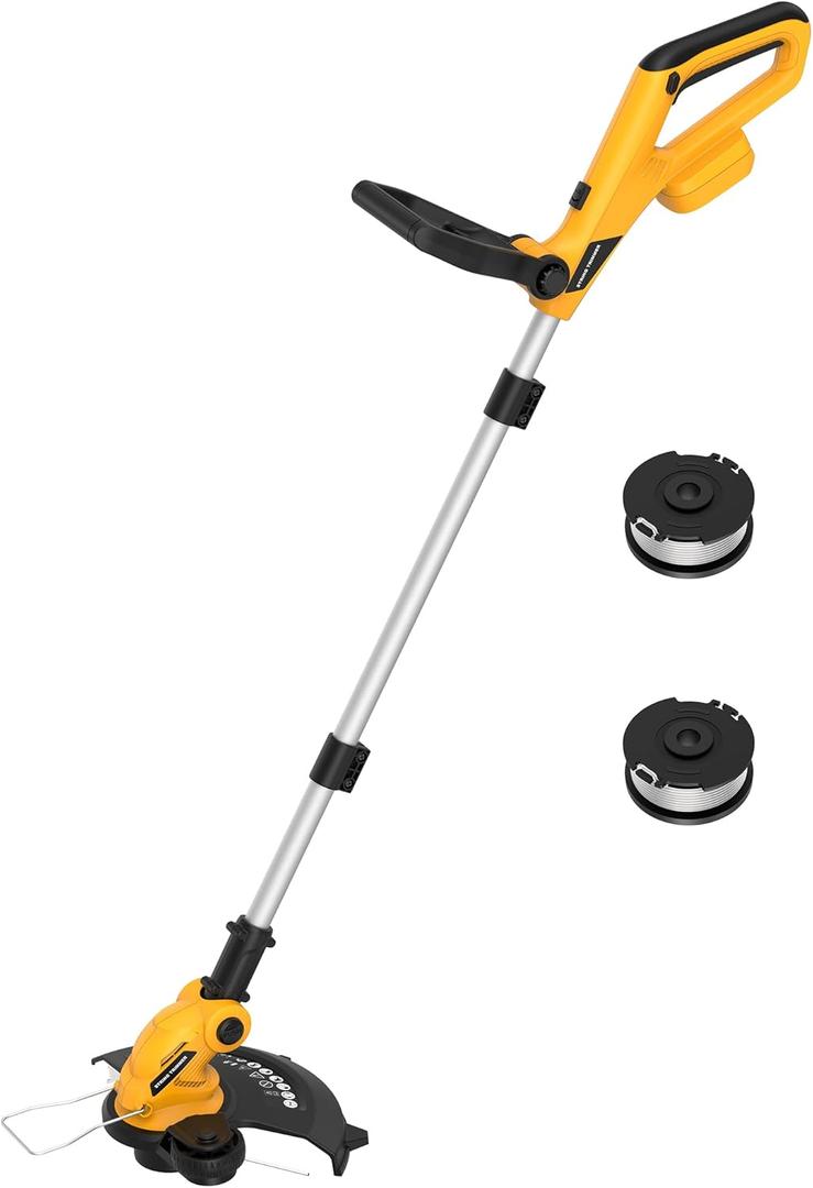 3 in 1 Cordless String Trimmer (NO Battery) Compatible with Dewalt 20V Battery, 12" Electric Weed Wacker with Auto Line Feed, Foldable Weed Eater/Edger Trimmer/Mower for Yard Garden, Grass Trimmer