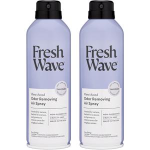 Fresh Wave Lavender Odor Eliminator Spray & Air Freshener, 8 oz. | Pack of 2 | Non-Aerosol, Fine Mist | Safer Odor Relief | Natural Plant-Based Odor Eliminator | For Furniture, Fabrics & Trash
